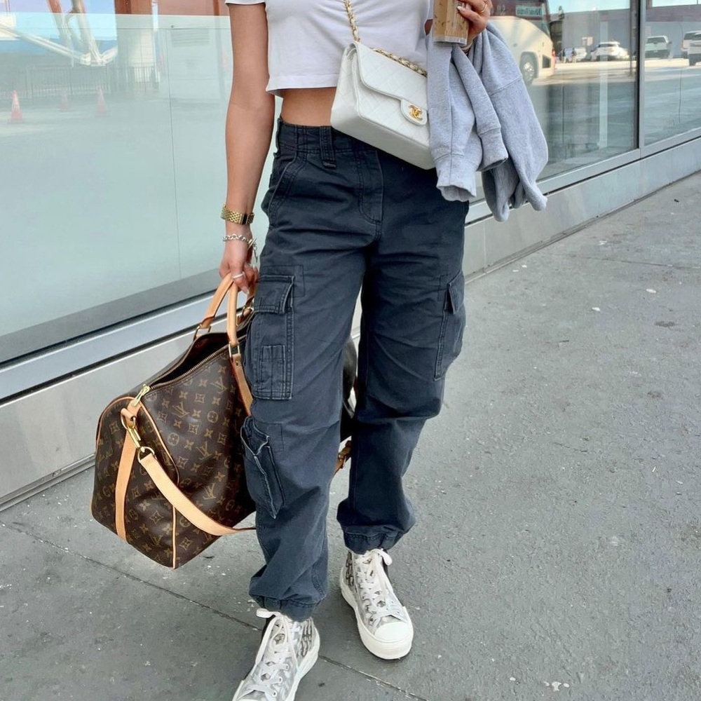Abercrombie & Fitch Black Cargo Pants
